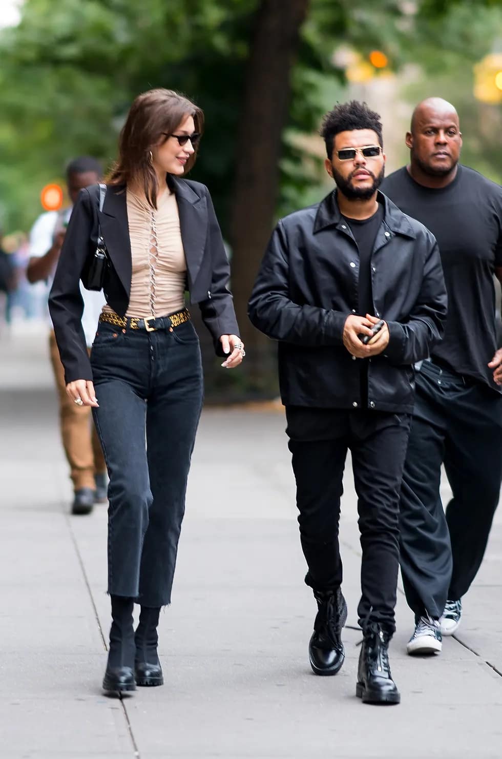 The Weeknd in all black.