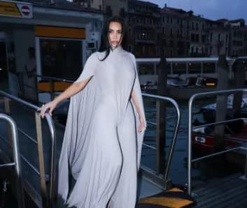 Fans Bewildered by Kim Kardashian’s Billowing Venice Couture: ‘All I See Are Sheets and Wedgies’