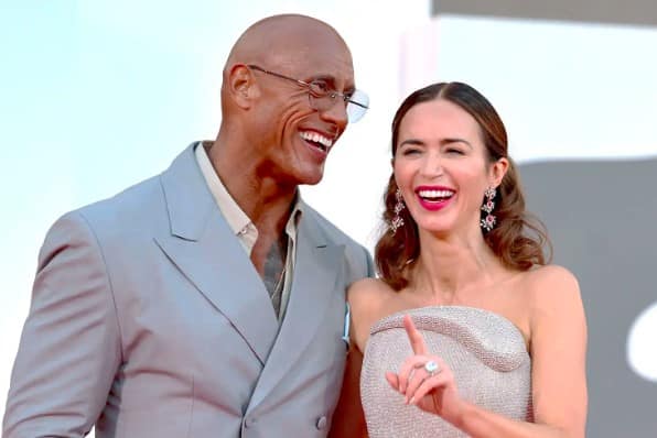 Dwayne Johnson and Emily Blunt Shine at The Smashing Machine Premiere in Venice