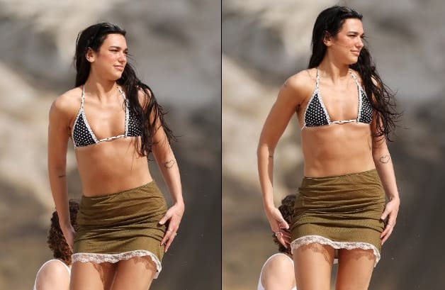 Dua Lipa Turns Heads in Polka Dot Bikini at Tamarama Beach!