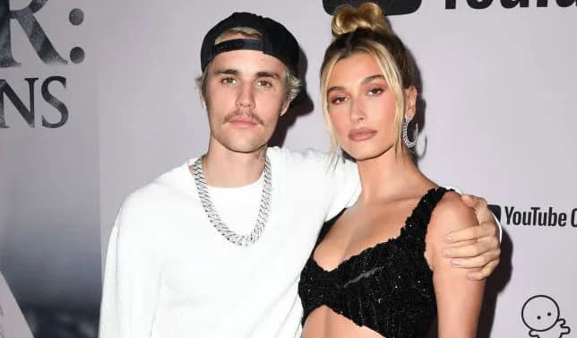 Justin Bieber and Hailey Bieber in 2020.