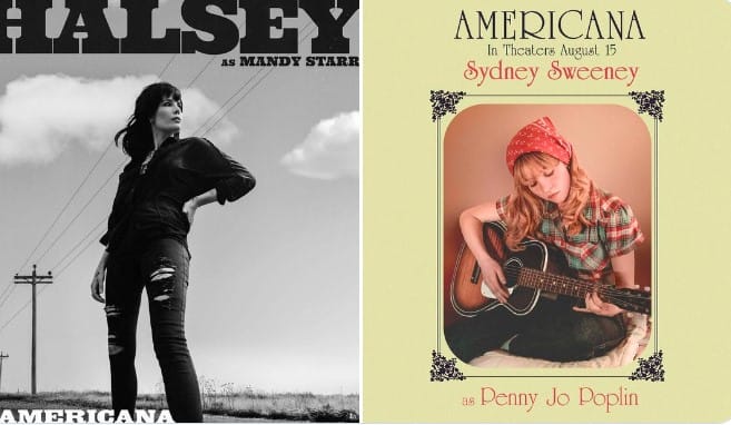 Halsey and Sydney Sweeney Shine in Striking Character Posters for Americana