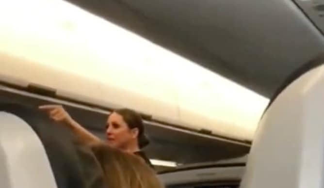 woman on plane