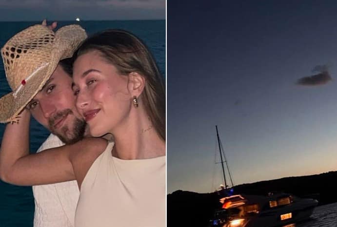 Justin & Hailey Bieber Enjoy Romantic Boat Date Night in Italy