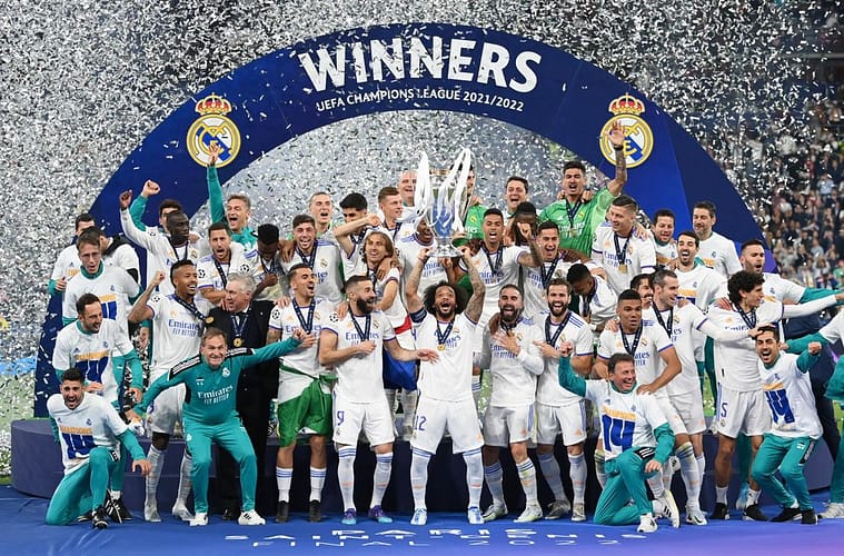 Real Madrid with the title.