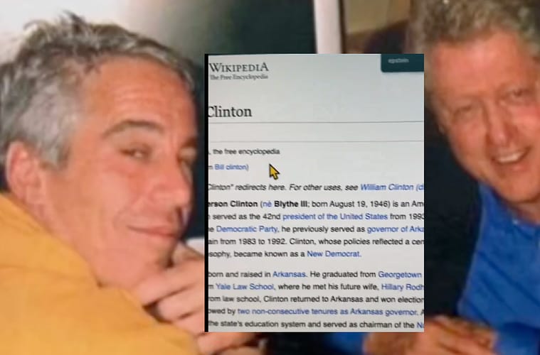 Jeffrey Epstein Bill Clinton Wikipedia Page Twitter Controversy